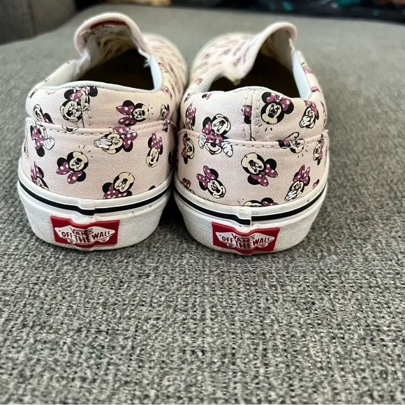 Vans Disney Minnie Mouse Kids 7 Pink Slip-On Shoes