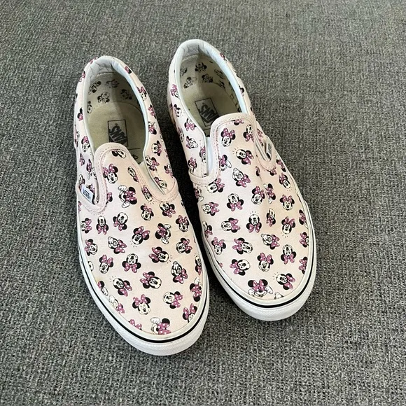 Vans Disney Minnie Mouse Kids 7 Pink Slip-On Shoes