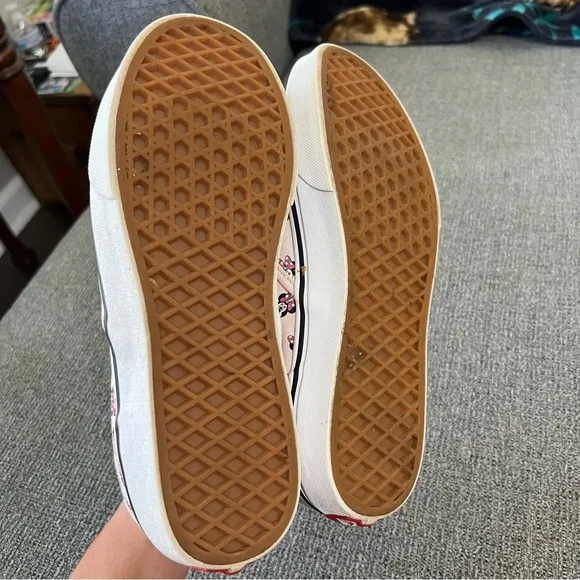 Vans Disney Minnie Mouse Kids 7 Pink Slip-On Shoes