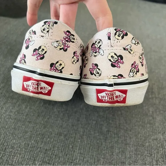 Vans Disney Minnie Mouse Kids 7 Pink Slip-On Shoes