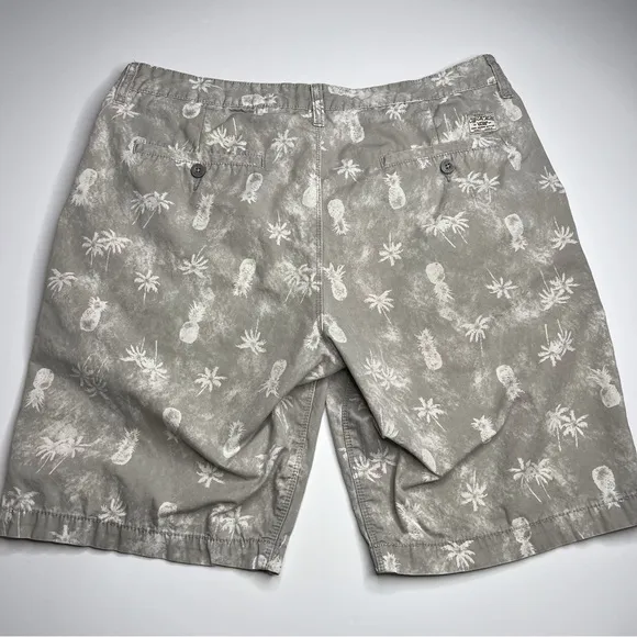 Vans Distressed Pineapple Palm Tree Cotton Shorts Tropical Beach Bum Skate Punk