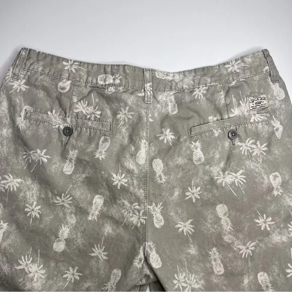 Vans Distressed Pineapple Palm Tree Cotton Shorts Tropical Beach Bum Skate Punk