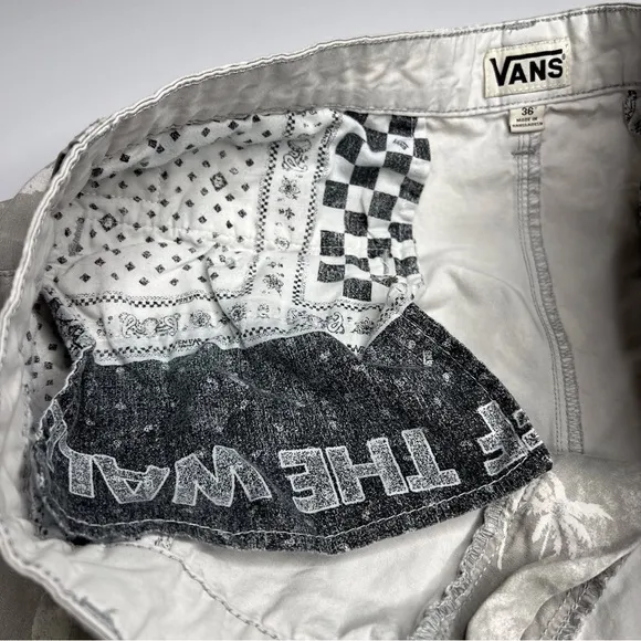 Vans Distressed Pineapple Palm Tree Cotton Shorts Tropical Beach Bum Skate Punk