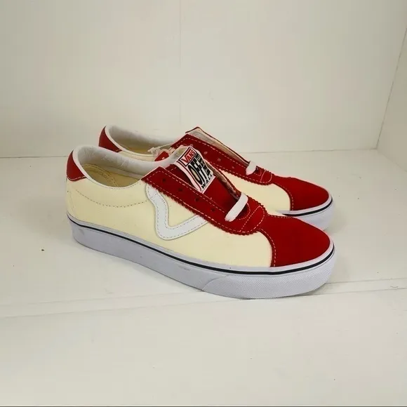 Vans Epoch Sport Racing Red White Sneakers Size 7 Women