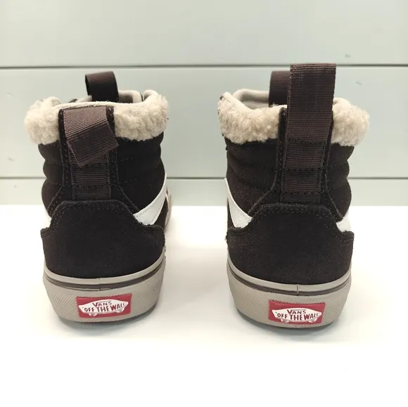 Vans Filmore Hi VansGuard Suede Sherpa Faux fur Brown Chocolate Shoes Women 7.5