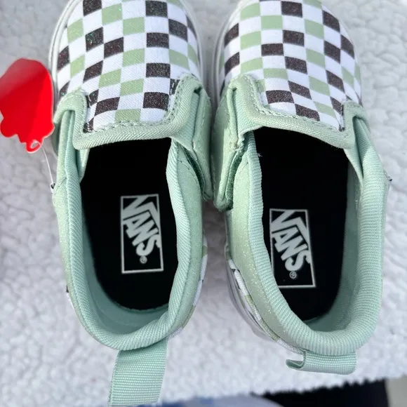 Vans glitter slip on shoes