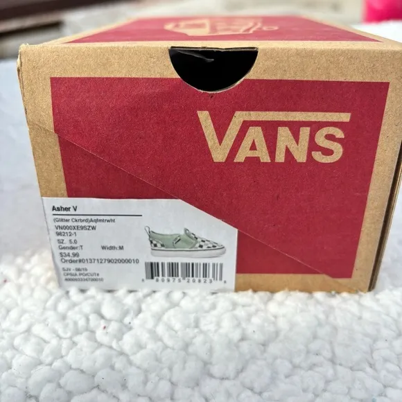 Vans glitter slip on shoes