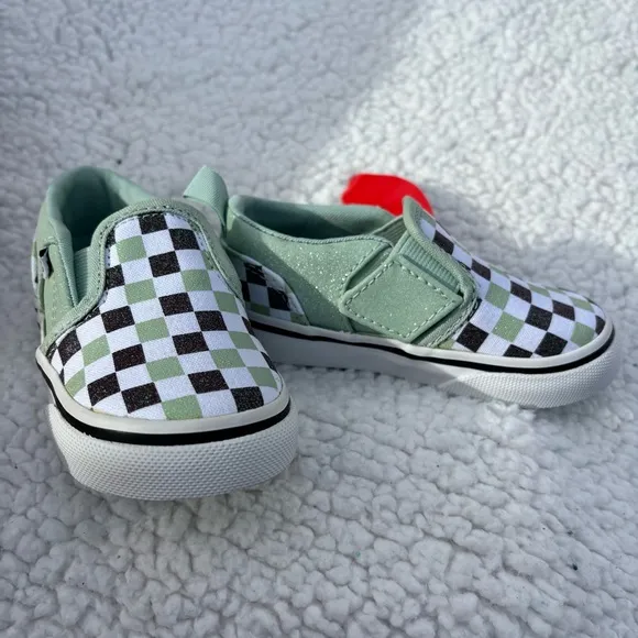 Vans glitter slip on shoes