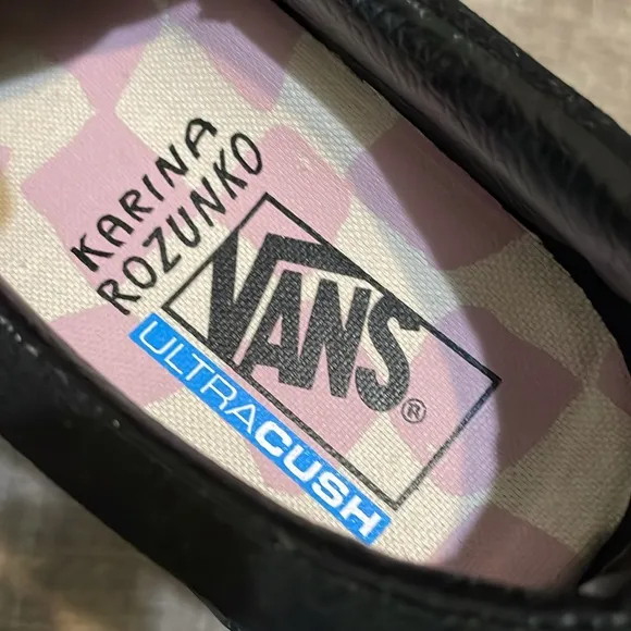 Vans Karina Rozunko Black Slip-On Silver Chain Platform Sneakers