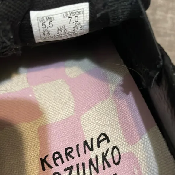 Vans Karina Rozunko Black Slip-On Silver Chain Platform Sneakers