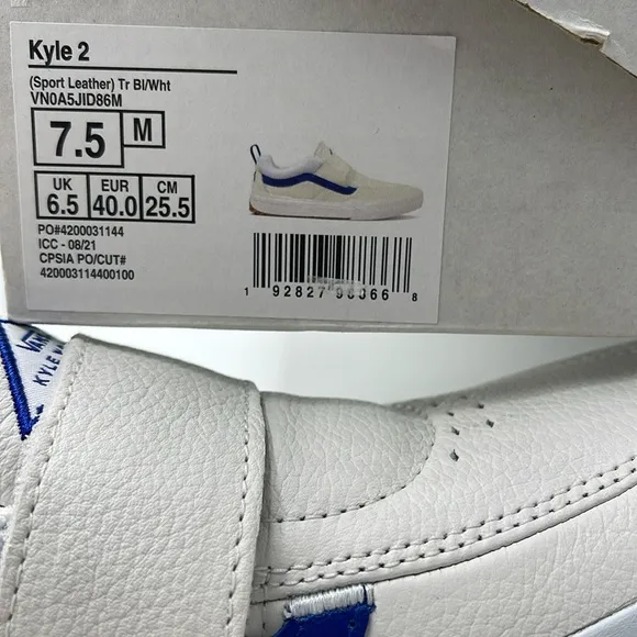 Vans Kyle 2 Sport Leather True Blue/White Mens