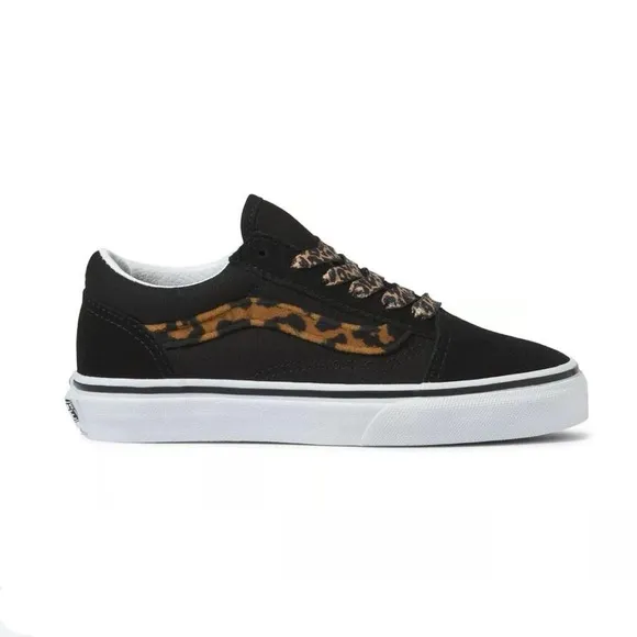 Vans Leopard Fur Old Skool Shoes, 7