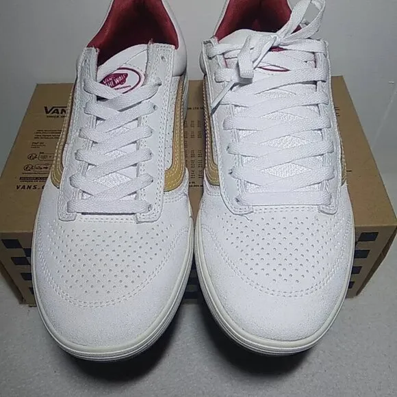 Vans  Men's 9.0 &quot;Zahba Vintage Sport&quot; Sneakers White Skate Shoes VN0007QQJ5K New