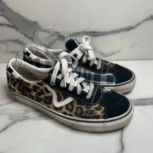 Vans | Men's Sandy Liang Epoch Sport Leopard Blue Plaid Suede Toe Shoes Sz 10