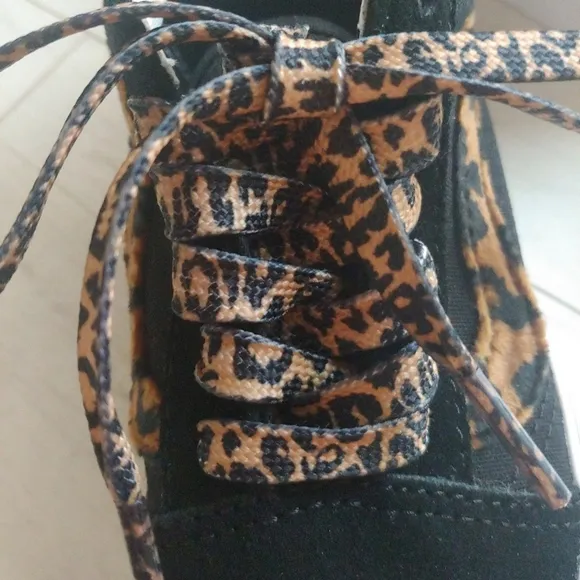 VANS NEW Toddler Old Skool Leopard Lace Up Shoes