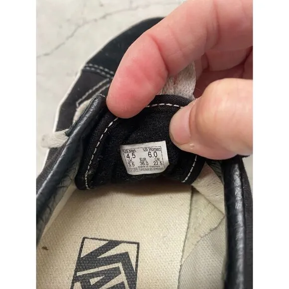 Vans Off The Wall 721356 Men's Adult Black Walking Skateboarding Shoes US M4.5
