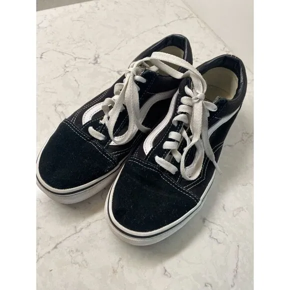 Vans Off The Wall 721356 Men's Adult Black Walking Skateboarding Shoes US M4.5