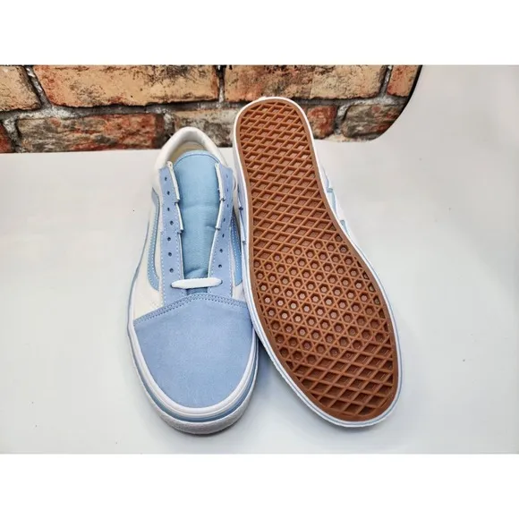 Vans Old Skool Bolt Baby Blue Skate Shoes Mens Sz 13 Rare Unc North Carolina