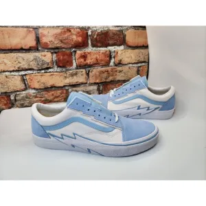 Vans Old Skool Bolt Baby Blue Skate Shoes Mens Sz 13 Rare Unc North Carolina