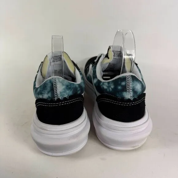 VANS Old Skool Overt CC Sneakers Women's 10 White Black Tie Dye Lace-Up 500264