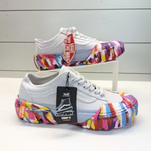 Vans Old Skool Tape Rainbow Swirl Grey Swap Soles Tapered Modular sneakers sz 9