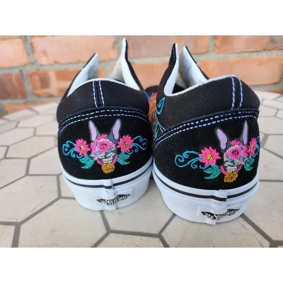 Vans Old Skool Xolo Black White Dia De Los Muertos Mexican Men Sz 10.5 Rare