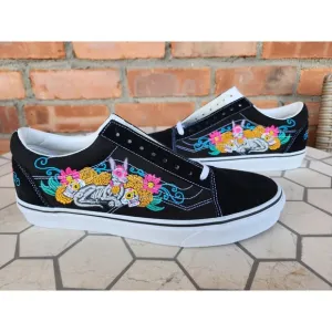 Vans Old Skool Xolo Black White Dia De Los Muertos Mexican Men Sz 10.5 Rare