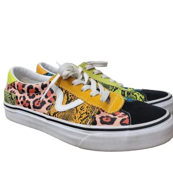 Vans Patchwork Sport Multi-Color Lace-Up Skate Shoes US Men's 6.5/Women's 8