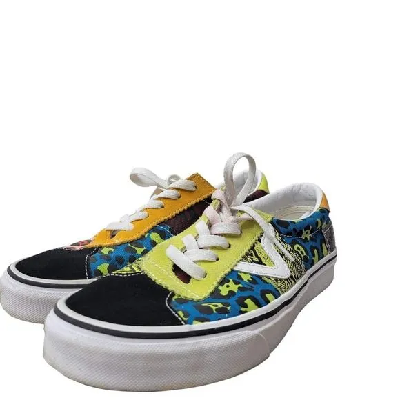 Vans Patchwork Sport Multi-Color Lace-Up Skate Shoes US Men's 6.5/Women's 8