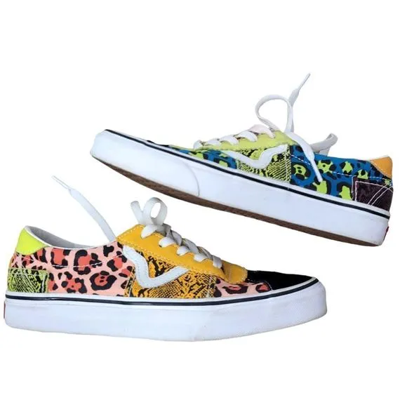 Vans Patchwork Sport Multi-Color Lace-Up Skate Shoes US Men's 6.5/Women's 8