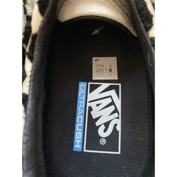 Vans Pro Zebra Print Fur Old Skool Shoes 8 Men Women 9.5 Ultra Cush Checkered
