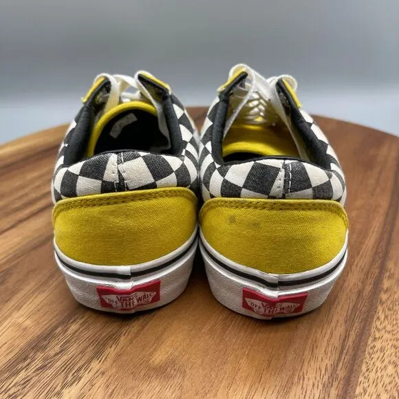 Vans Shoes Womens Size 8 Checkerboard Taxi Yellow Black White Comfort Sneakers