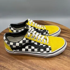 Vans Shoes Womens Size 8 Checkerboard Taxi Yellow Black White Comfort Sneakers