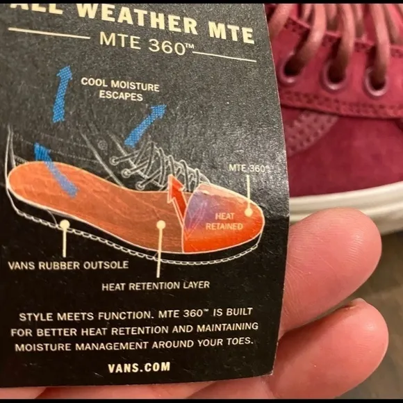 Vans Sk8-Hi Mte Suede Sneaker Dry Rose Size 5 Women