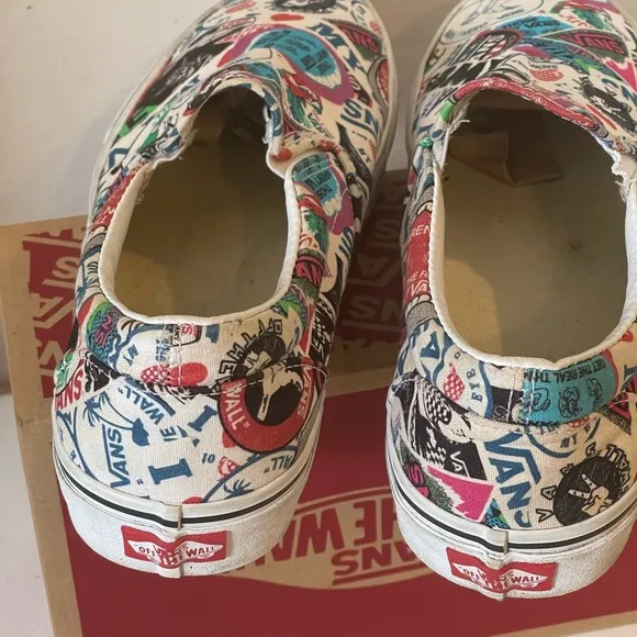 Vans Slip-On Mash-Up Stickers Skate Shoes Women's