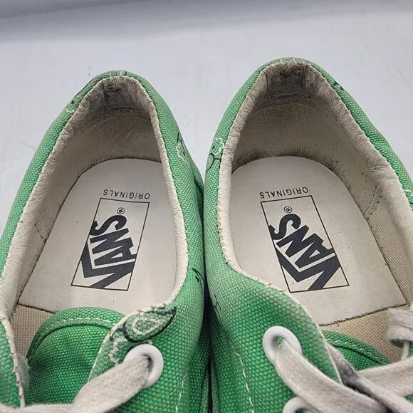 Vans Vault OG Era Paisley Green Womens 7.5 Sneaker Shoes California Beach