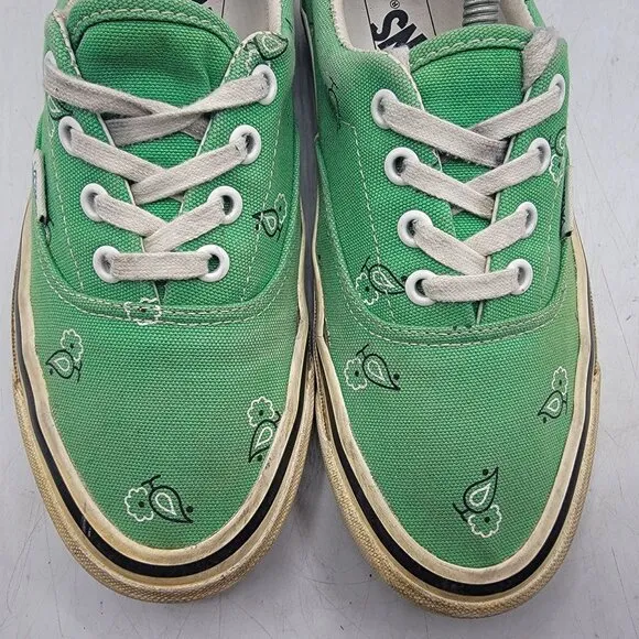Vans Vault OG Era Paisley Green Womens 7.5 Sneaker Shoes California Beach