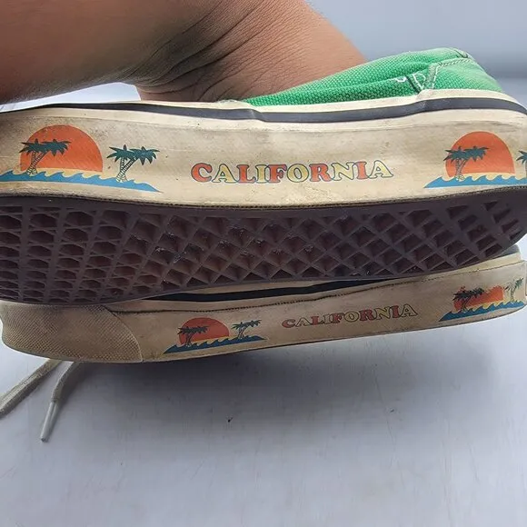 Vans Vault OG Era Paisley Green Womens 7.5 Sneaker Shoes California Beach