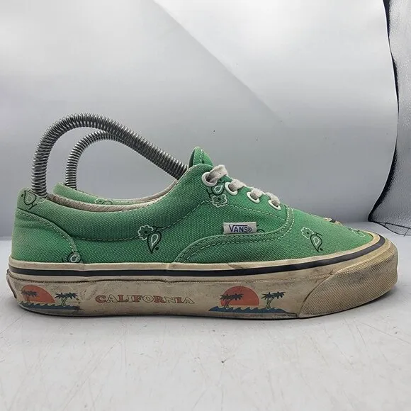 Vans Vault OG Era Paisley Green Womens 7.5 Sneaker Shoes California Beach