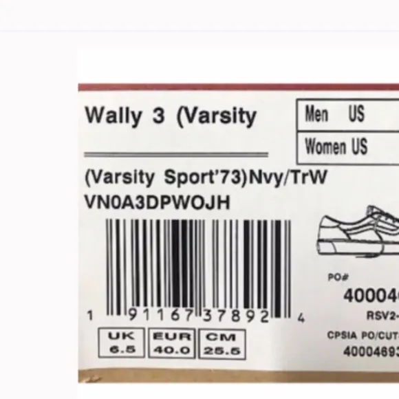 Vans Wally 3 Varsity Sport '73 Navy True White Shoes