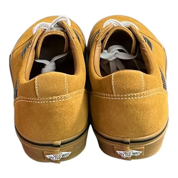Vans Ward Suede/Mesh Golden Brown &amp; Black Skate Shoes Men’s Size 11