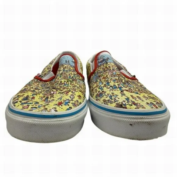 Vans Where's Waldo Limited Edition Classic Slip-On Sneakers SIZE 11