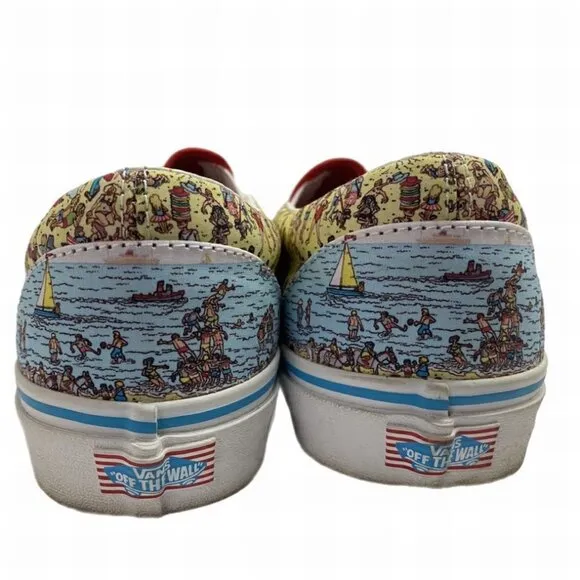 Vans Where's Waldo Limited Edition Classic Slip-On Sneakers SIZE 11