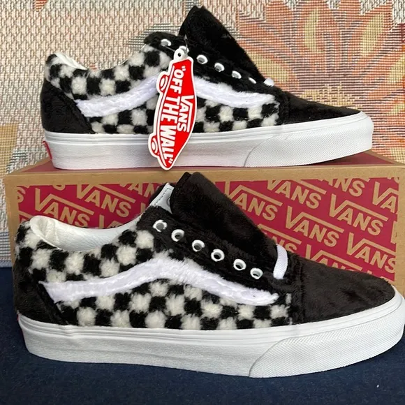 Vans WMNS Old Skool(Sherpa) Checkerboard/BlackVN0A5KRF95ASneakers G