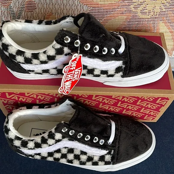 Vans WMNS Old Skool(Sherpa) Checkerboard/BlackVN0A5KRF95ASneakers G