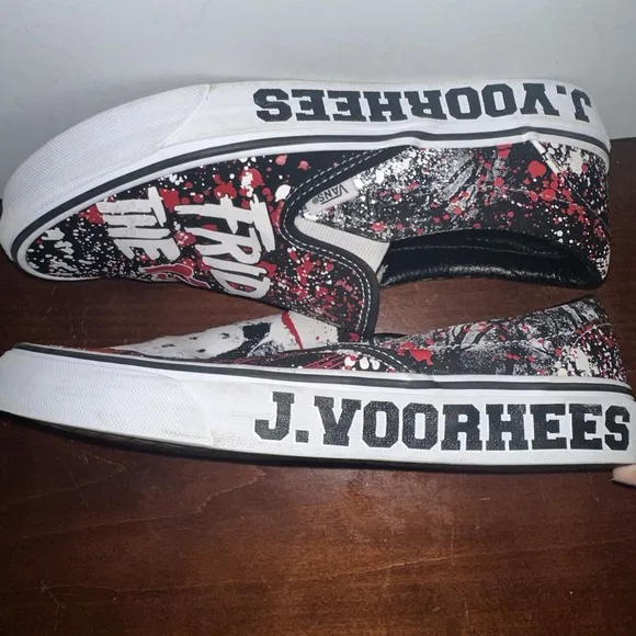 Vans x House of Terror Friday the 13th Jason Slip On Shoes Sz 9