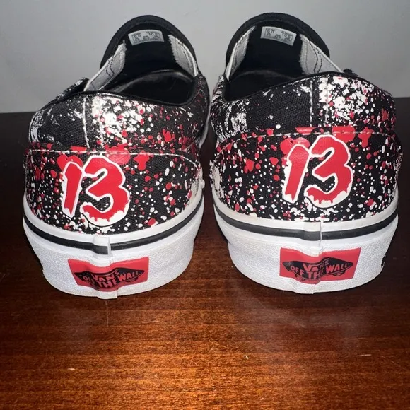 Vans x House of Terror Friday the 13th Jason Slip On Shoes Sz 9