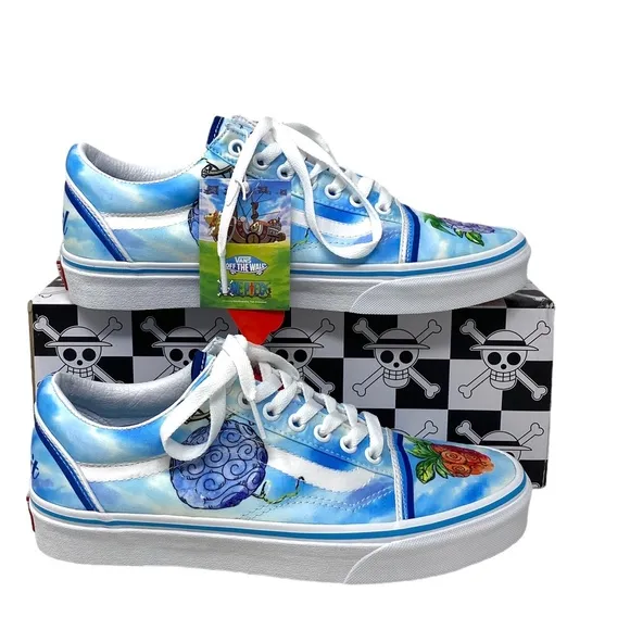 VANS x One Piece Old Skool Low Shoes Skate Canvas Women's Sneakers VN0007NT7WN