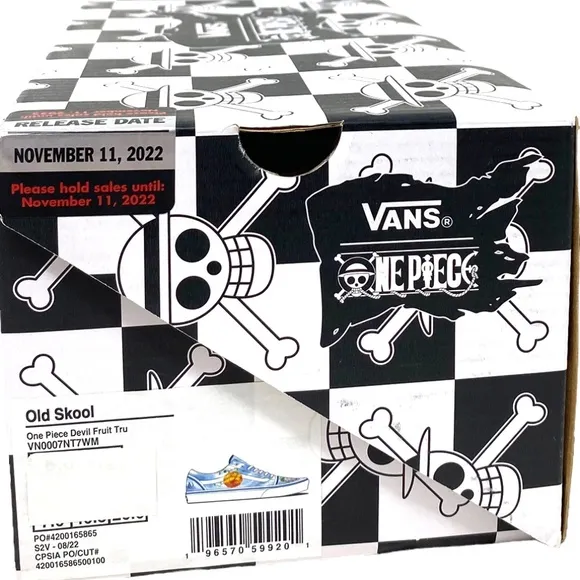 VANS x One Piece Old Skool Low Shoes Skate Canvas Women's Sneakers VN0007NT7WN