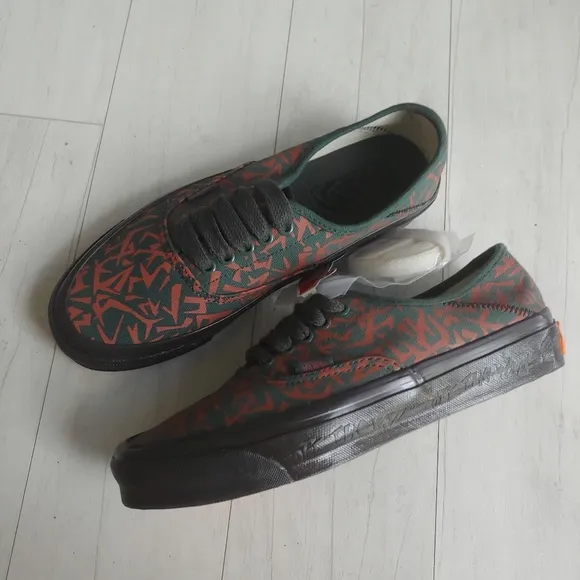VANS x Taka Hayashi NEW Geo Camo &amp; Jungle Green Lace Up Shoes